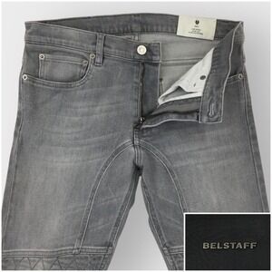 BELSTAFF Mens Jeans‎ Size 30x29 Gray Slim Fit Leg Moto Biker Cotton